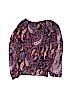 The Children's Place 100% Polyester Print Purple Long Sleeve Blouse Size 7 - 8 - photo 2