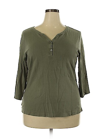 Karen Scott 3/4 Sleeve Henley (view 1)