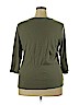 Karen Scott 100% Cotton Green 3/4 Sleeve Henley Size 2X - photo 2