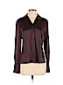 Lafayette 148 New York 100% Silk Brown Long Sleeve Button-Down Shirt Size 4 - photo 1