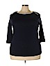 Jcpenney 100% Cotton Blue 3/4 Sleeve Top Size 2X - photo 1