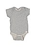 Gerber 100% Cotton Stripes Gray Short Sleeve Onesie 9-12 MO / 12 MO - photo 1