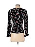 Tanya Taylor 100% Silk Black Long Sleeve Silk Top Size 4 - photo 2