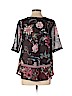 Vineet Bahl 100% Polyester Black Short Sleeve Blouse Size S - photo 2