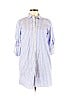 Zara 100% Cotton Blue 3/4 Sleeve Button-Down Shirt Size S - photo 1