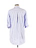 Zara 100% Cotton Blue 3/4 Sleeve Button-Down Shirt Size S - photo 2