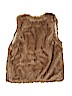 Zara 100% Polyester Brown Faux Fur Vest Size 13 - 14 - photo 2