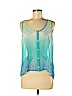Candie's 100% Polyester Blue Sleeveless Blouse Size M - photo 1