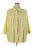 Cj Banks 100% Cotton Yellow 3/4 Sleeve Button-Down Shirt Size 3X - photo 1