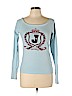 Juicy Couture 100% Cotton Blue Long Sleeve Top Size L - photo 1