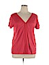 Sanctuary 100% Linen Red Short Sleeve T-Shirt Size XL - photo 1