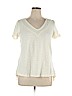 Meadow Rue 100% Cotton Ivory Short Sleeve Top Size XL - photo 1
