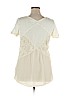 Meadow Rue 100% Cotton Ivory Short Sleeve Top Size XL - photo 2