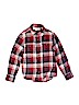 Old Navy Plaid Burgundy Long Sleeve Button-Down Shirt Size 8 - photo 1