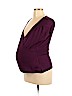Attesa Maternity Purple Short Sleeve Top Size L - photo 1