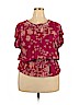 SONOMA life + style 100% Rayon Pink Short Sleeve Blouse Size XL - photo 1