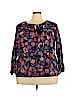 Lucky Brand 100% Rayon Blue Long Sleeve Blouse Size 3X - photo 1