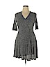 FASHION TO FIGURE Gray Casual Dress Size 0X Plus (0) - photo 1