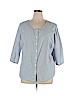 Basic Editions 100% Cotton Blue 3/4 Sleeve Top Size XL - photo 1