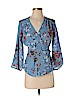 Gilli 100% Polyester Blue Long Sleeve Blouse Size M - photo 1