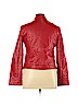 Prune Red Faux Leather Jacket Size EU 46 / US 16 - photo 2
