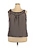 Ann Taylor LOFT 100% Polyester Gray Sleeveless Blouse Size XL - photo 1
