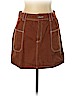 Topshop 100% Cotton Brown Casual Skirt Size 10 - photo 1