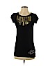 Juicy Couture 100% Cotton Black Short Sleeve Blouse Size S - photo 1