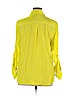 New York & Company Yellow 3/4 Sleeve Button-Down Shirt Size XL - photo 2