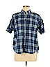 Madewell 100% Cotton Blue Short Sleeve Button-Down Shirt Size M - photo 1