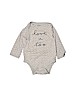 Baby Gap 100% Cotton Gray Long Sleeve Onesie Size 12-18 mo - photo 1