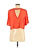 Honey Bun Orange 3/4 Sleeve Blouse Size L - photo 1