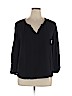 Old Navy 100% Viscose Rayon Black Long Sleeve Blouse Size XL - photo 1
