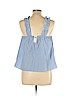 Waverly Grey 100% Cotton Blue Sleeveless Blouse Size L - photo 2