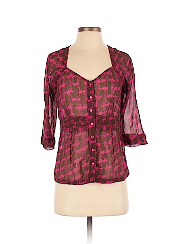 DKNY 3/4 Sleeve Button-Down Shirt (view 1)