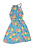 Roxy Girl 100% Viscose Floral Blue Dress Size 7 - 8 - photo 2