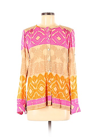 Trina Turk Long Sleeve Silk Top (view 1)