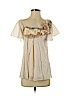 Baraschi Tan Short Sleeve Blouse Size 0 - photo 1
