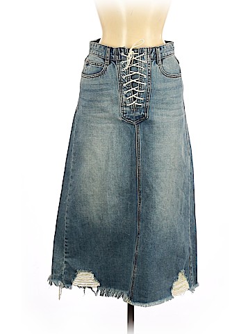 M&Co Denim Skirt (view 1)