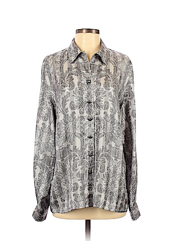 Escada by Margaretha Ley Long Sleeve Silk Top (view 1)