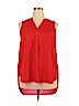 Zac & Rachel 100% Polyester Red Sleeveless Blouse Size XL - photo 1