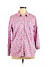 Gap 100% Cotton Pink 3/4 Sleeve Button-Down Shirt Size XL - photo 1