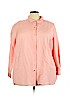 Ellos Pink Long Sleeve Button-Down Shirt Size 24 - photo 1