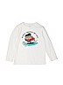 Old Navy Graphic White Long Sleeve T-Shirt Size 6 - photo 1