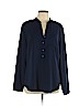 New York & Company 100% Polyester Blue Long Sleeve Blouse Size XL - photo 1