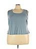 Valerie Stevens Gray Sleeveless Silk Top Size 3X - photo 1