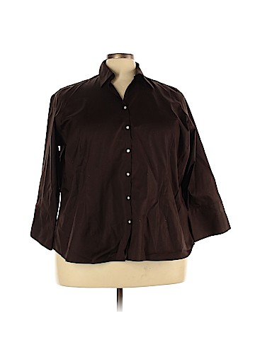Lands' End 3/4 Sleeve Button-Down Shirt (view 1)