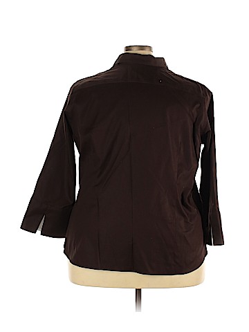 Lands' End 3/4 Sleeve Button-Down Shirt (view 2)