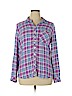 Gap 100% Rayon Purple Long Sleeve Button-Down Shirt Size XL - photo 1