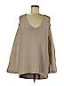 Brochu Walker 100% Cotton Tan Pullover Sweater Size L - photo 1